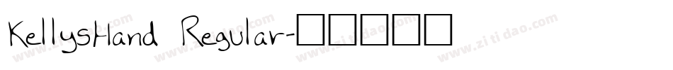 KellysHand Regular字体转换